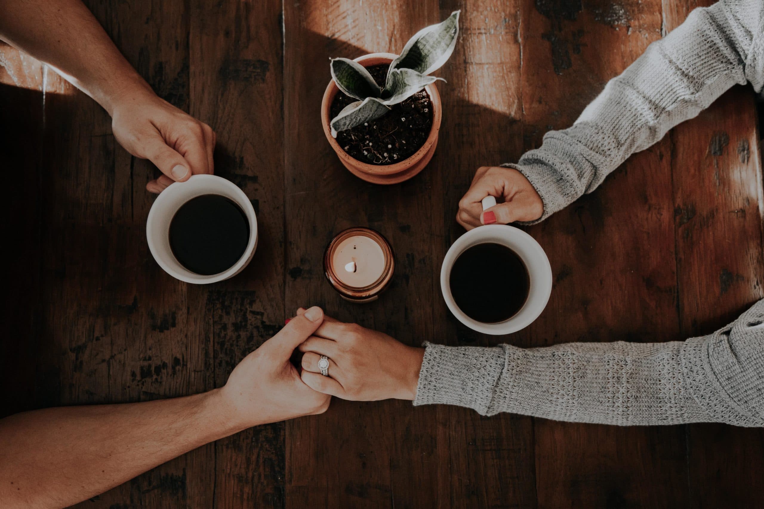 Two people Share Coffee