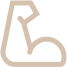 Flexed arm icon representing strength and resilience