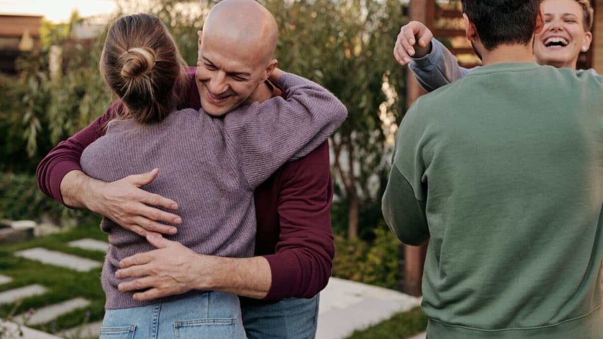 people hugging