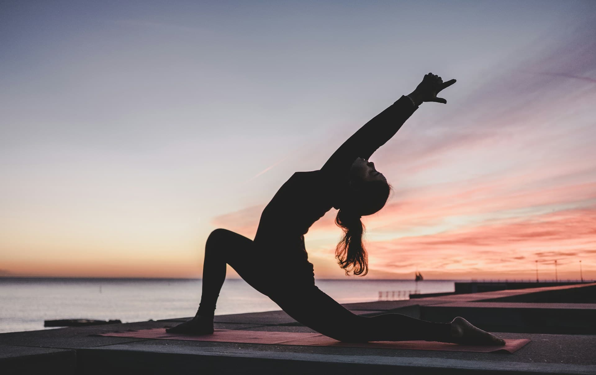 A person stretching