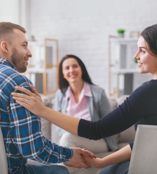 couples talking to a counselor