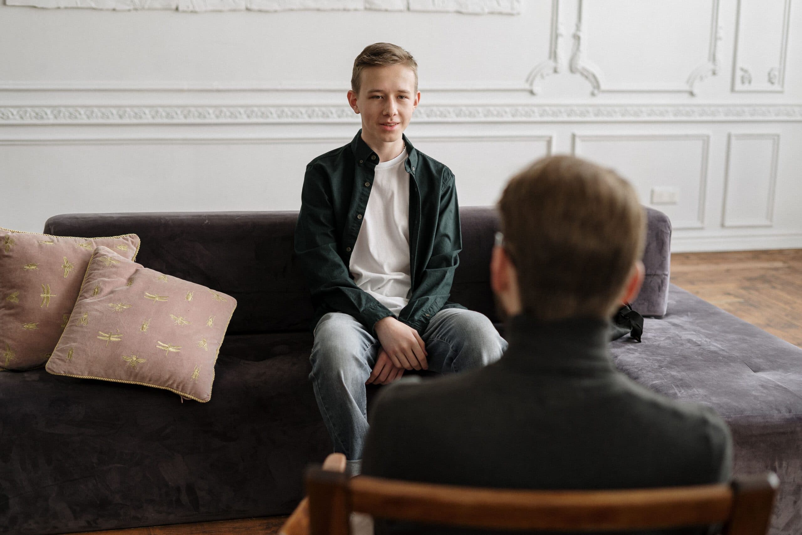 a teenage boy and his therapist